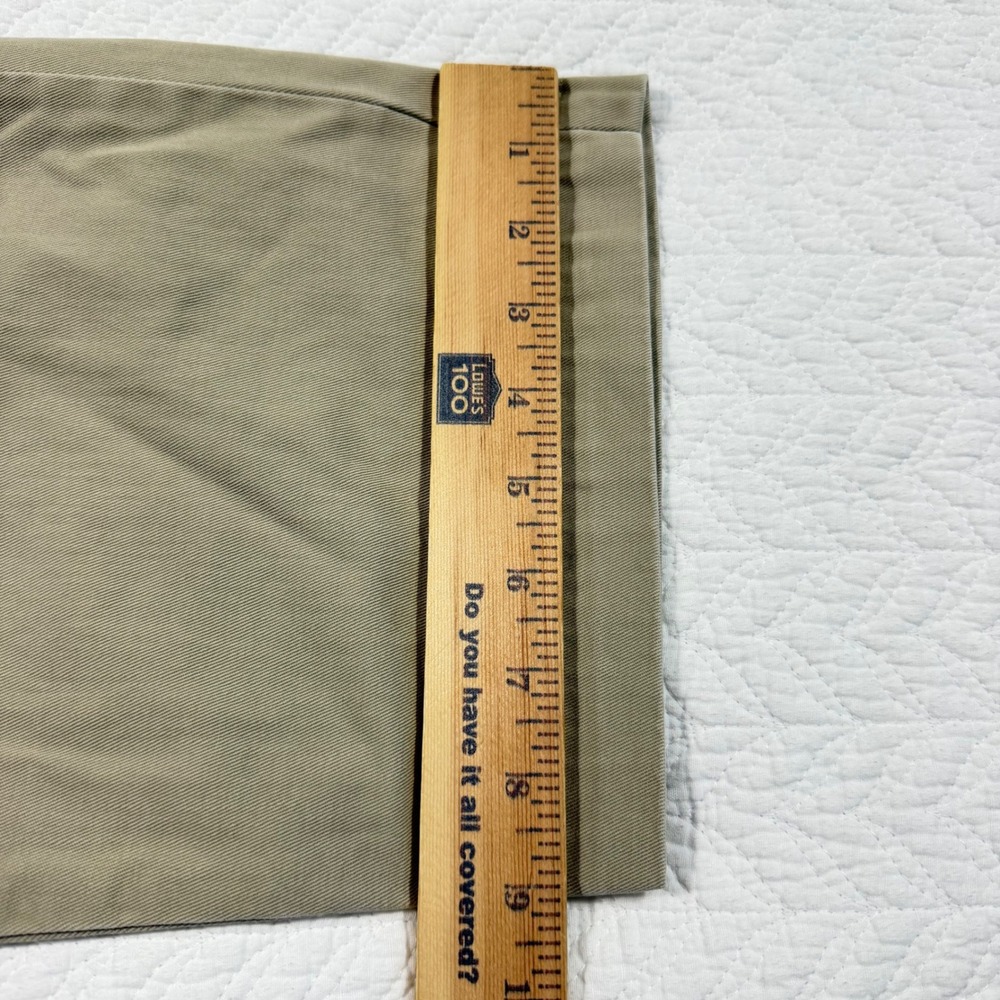 Vtg Polo Ralph Lauren Andrew Pant Mens Chinos 36x33 Pleated Cotton Khaki Tan EUC - Picture 8 of 11